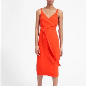 Everlane Japanese GoWeave tank wrap dress in Poppy size 0